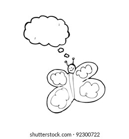 dibujo de mariposa de un niño de aspecto auténtico