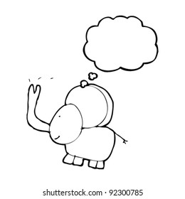 authentic looking child's drawing of an elephant