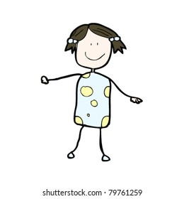 authentic looking child's drawing of girl