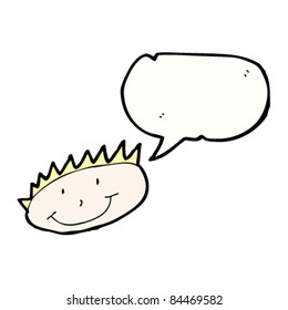 authentic looking child's drawing of a happy blond boy