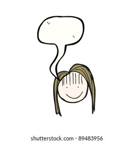 dibujo de una mujer feliz de un niño de aspecto auténtico