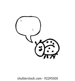 authentic looking child's drawing of a happy bug