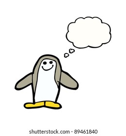 authentic looking child's drawing of a penguin