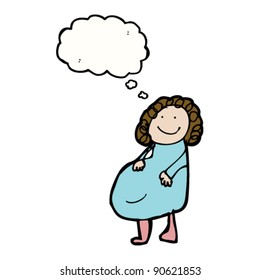 authentic looking child's drawing of a pregnant woman