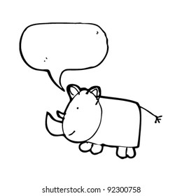 dibujo de un rinoceronte de aspecto auténtico