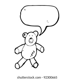 authentic looking child's drawing teddy bear