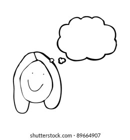 dibujo de un niño de aspecto auténtico de la cara de una mujer