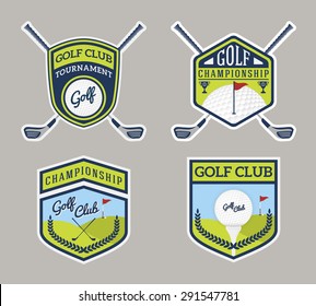 Authentic Modern Golf Sport Badge Logo Design. For logo, label, emblem, insignia, T-shirt screen, sticker and printing media