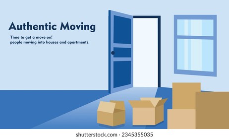 authentic moving background blue theme illustration with boxs ornament