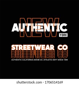 authentic new york city streetwear vintage fashion simple design