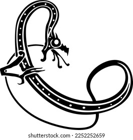 Authentic Oriental Spirit Dragon Stylish Dragon Figure Vector Art