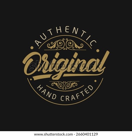 Authentic Original Handcrafted Vintage Logo Design