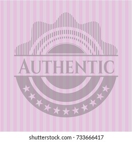 Authentic pink emblem. Retro
