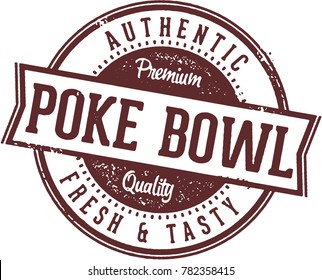 Authentic Poke Bowl Restaurant Sign