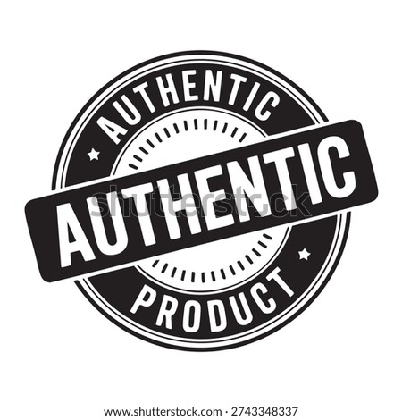 Authentic product graphic featuring a black and white stamp with the word authentic prominently displayed signaling genuineness and quality assurance.