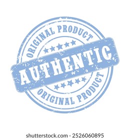 Authentic product rubber ink stamp vector isolated on a white background