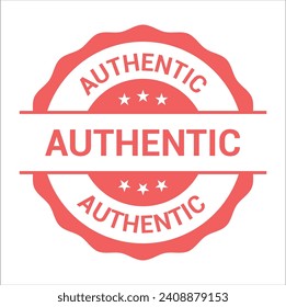 Authentic Product vector badge, logo and image. Authentic product badge and logo
