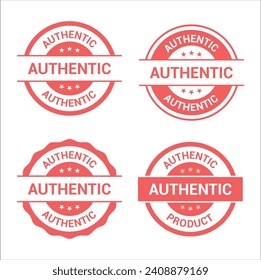 Authentic Product vector badge, logo and image. Authentic product badge and logo