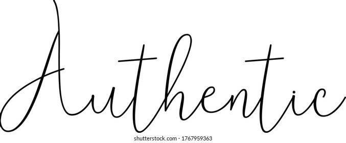 Authentic quote. Modern calligraphy text. Vector hand-drawn illustration black and white