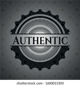Authentic realistic dark emblem. Vector Illustration. Detailed.