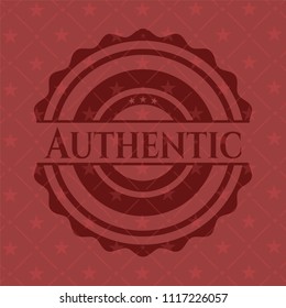 Authentic realistic red emblem