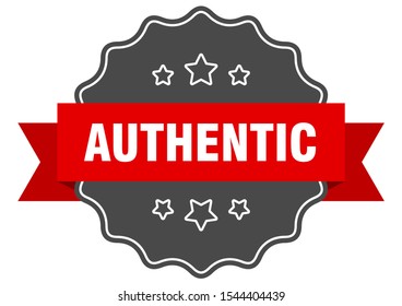 Authentic Red Label Sign Authentic Black Stock Vector (Royalty Free ...