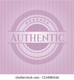 Authentic retro pink emblem