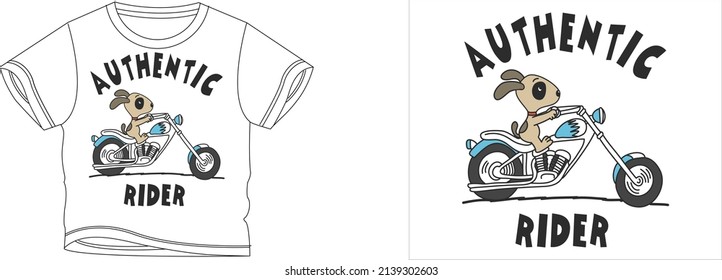 authentic rider t-shirt design background color is a white and t-shirt color is a white beautiful color and beautiful design