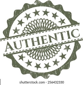 Sello de goma auténtico