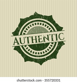 Authentic rubber stamp with grunge texture