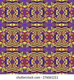 authentic seamless floral geometric pattern, ethnic ukrainian carpet ornamental background, vector illustration