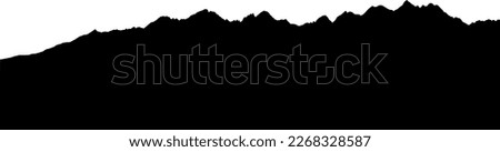 An authentic silhouettes of the High Tatras Mountains, Slovakia, vector image. Сток-фото © 