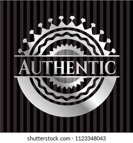 Authentic silver shiny badge