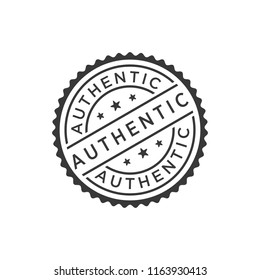 Authentic Stamp Icon Vector