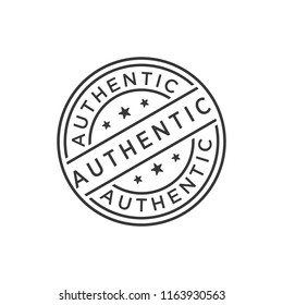 Authentic stamp icon vector illustration