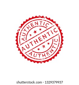 Authentic stamp icon vector illustration