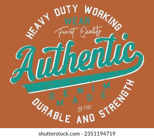 Authentic Superior Urban brand retro college varsity  print with grunge effect for graphic tee t shirt or sweatshirt - Vector