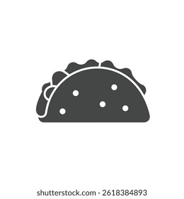 Authentic Taco Solid Graphic For Mexican Restaurant Menus Street Food Festivals And Cuisine Illustrations