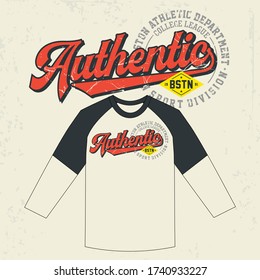 AUTHENTIC - Tee Design For Printing