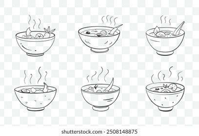 Arte vectorial Auténtica de sopa Tom Yum Goong con ingredientes y Elementos tailandeses tradicionales