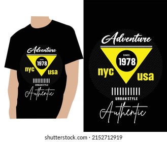 Authentic typography design tshirt print vector illustration 