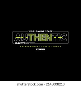 AUTHENTIC typography graphic design, for t-shirt prints, vector illustration.BROOKLYN-NYC. 
