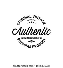 Authentic typography for t-shirt print. Apparel fashion design. Vector illustration