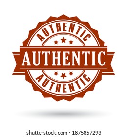 Certificado vectorial auténtico aislado en fondo blanco