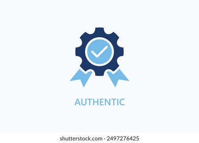 Authentic Vector Icon Or Logo Illustration.