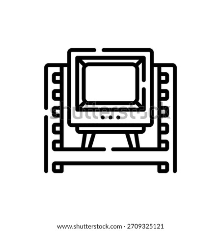 Authentic vector symbol for reality genre, suitable for TV, documentary, and life themes