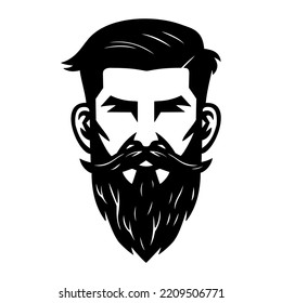 Authentic vintage logo of Barber or Hipster 