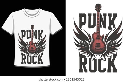 Authentic vintage punk rock vibes in a bold vector t-shirt design. Isolated on white for a timeless look.