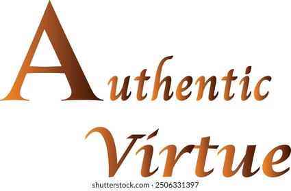 Diseño creativo de la camiseta de la virtud Auténtica con la cita especial