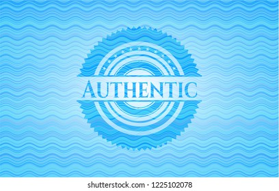 Authentic water style badge.